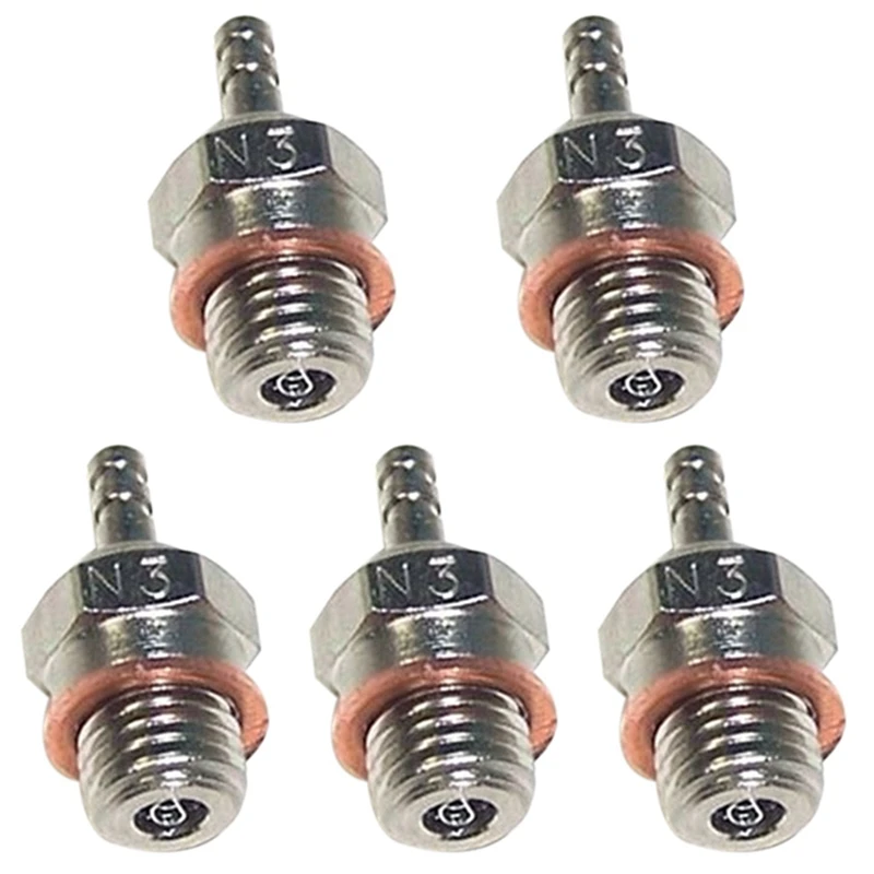 

5X N3 Hot Glow Plug Spark For HSP 70117 1/10 1/8 RC Buggy Truck Vertex SH Nitro Engine Parts