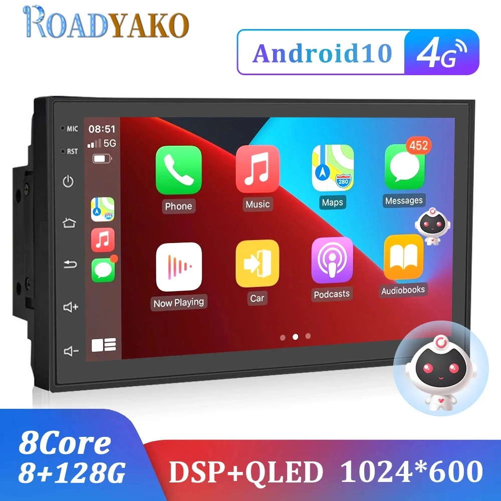

Carplay 2 din Android 10.0 Topnavi 8G128G Car Radio GPS Auto Universal 7" For Volkswagen Nissan Hyundai Toyota Multimedia Player