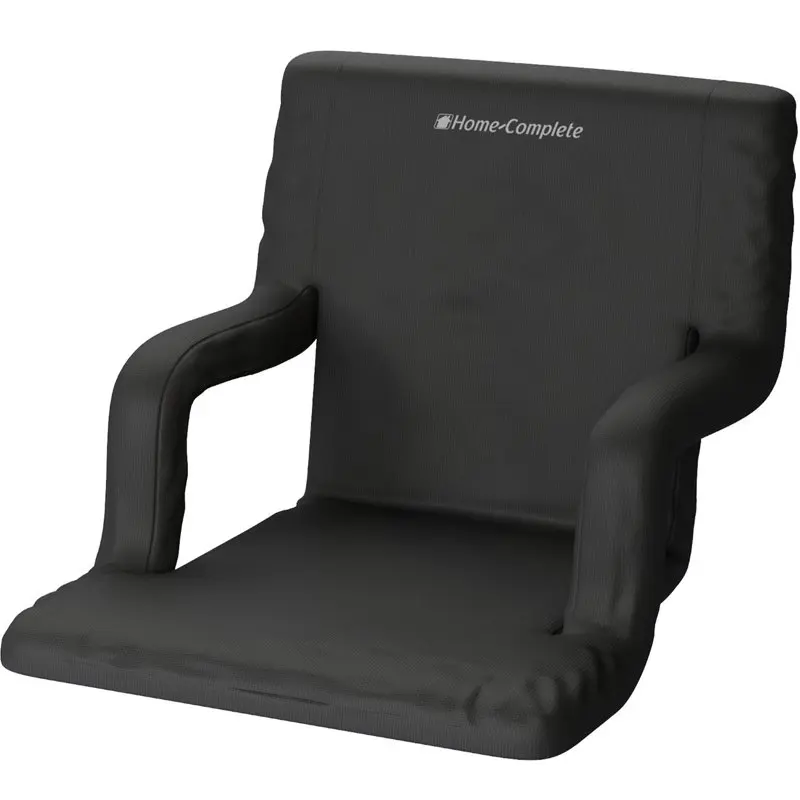 

Seat Chair- Bleacher Cushion with Padded Back Support, Armrests, 6 Reclining Positions and Portable Carry Straps By