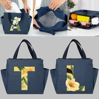 floral series insulated lunch cooler bag dinner bags multifunction large capacity new portable school picnic thermal food packs