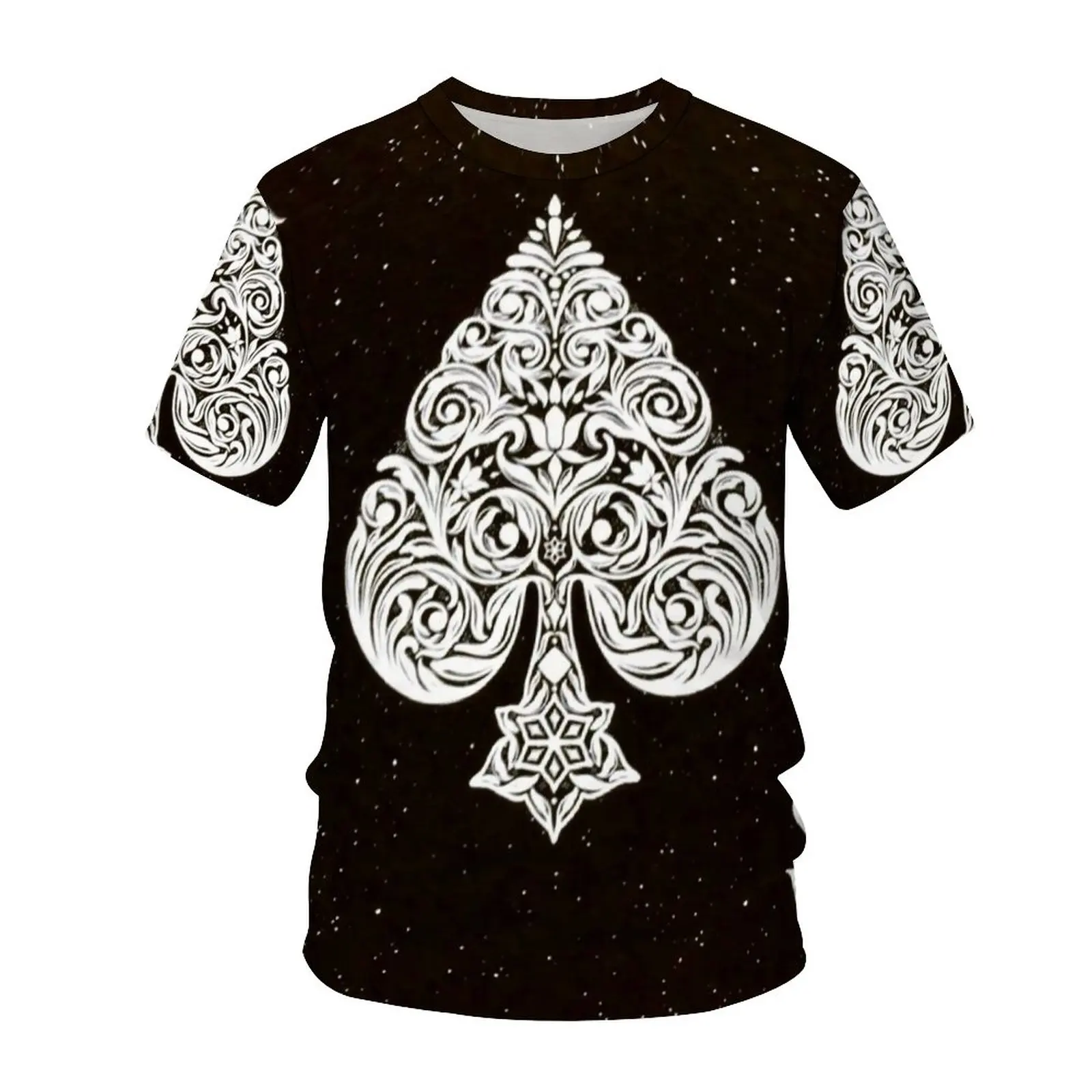 

Summer women's 3D five-pointed star printed T-shirt Casual short sleeve T-shirt Fashion women's street loose round neck top