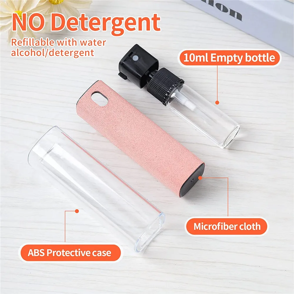 2in1 Microfiber Screen Cleaner Spray Bottle Set Mobile Phone Ipad Camera GoPro Computer Microfiber Cloth Cleaning images - 6