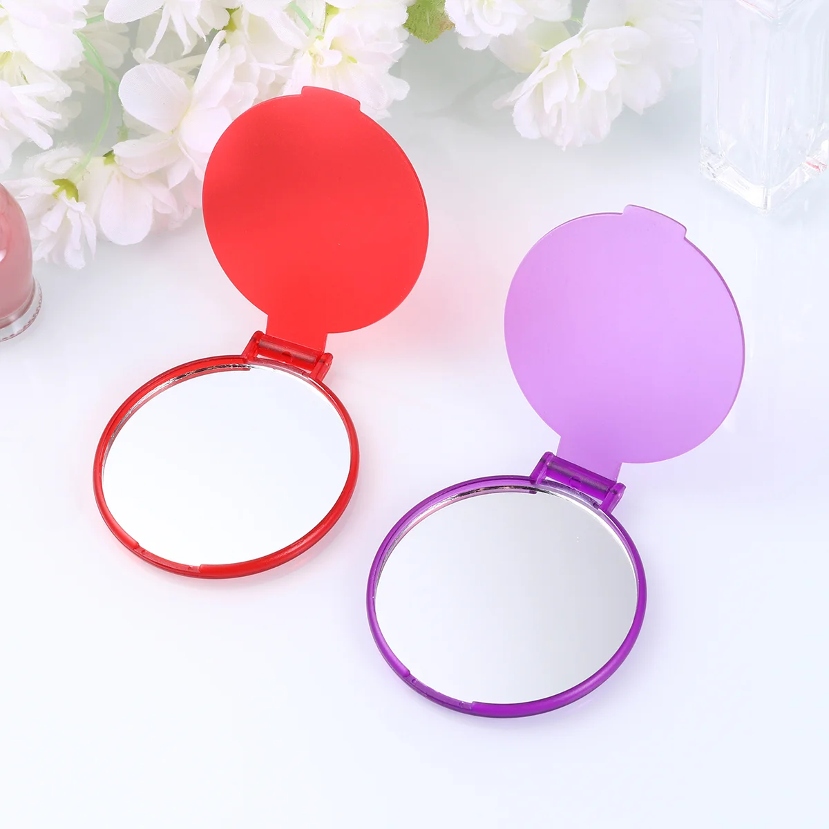 

Mirror Makeup Mini Travel Round Compacthandbag Daily Foldable Small Portable Purse Folding Pocket Glass