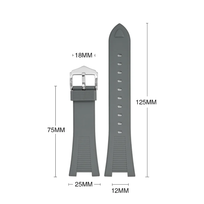Специальный Изогнутый Ремешок Для Часов Из Жидкого Силикона Patek Philips Nautilus
