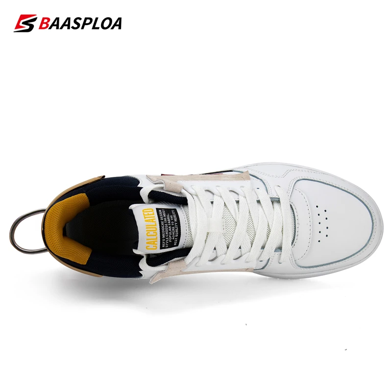 2023 Baasploa Men Leather Casual Shoes Spring New Arrival Men Walking Sneakers Fashion Waterproof Non-Slip Shoes Free Shipping