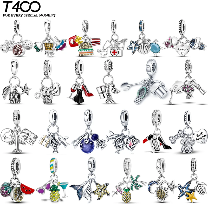 

plata charms of ley 925 original Fits original pandora bracelet 925 silver women pendant jewelry balloon rainbow charms beads