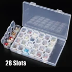 Пластиковый ящик для хранения с 28 отделениями, наборы для алмазной живописи, предметы искусства ногтей, коробки для хранения бусин, чехол, органайзер, держатель, распродажа