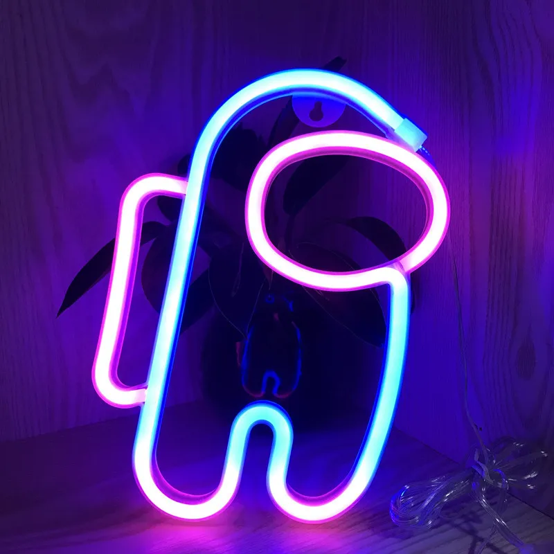 Astronaut Bar Neon Sign Light Party Wall Hanging LED for Xmas Shop Window Art Wall Decor Neon Lights Lamp USB or Battery Powered