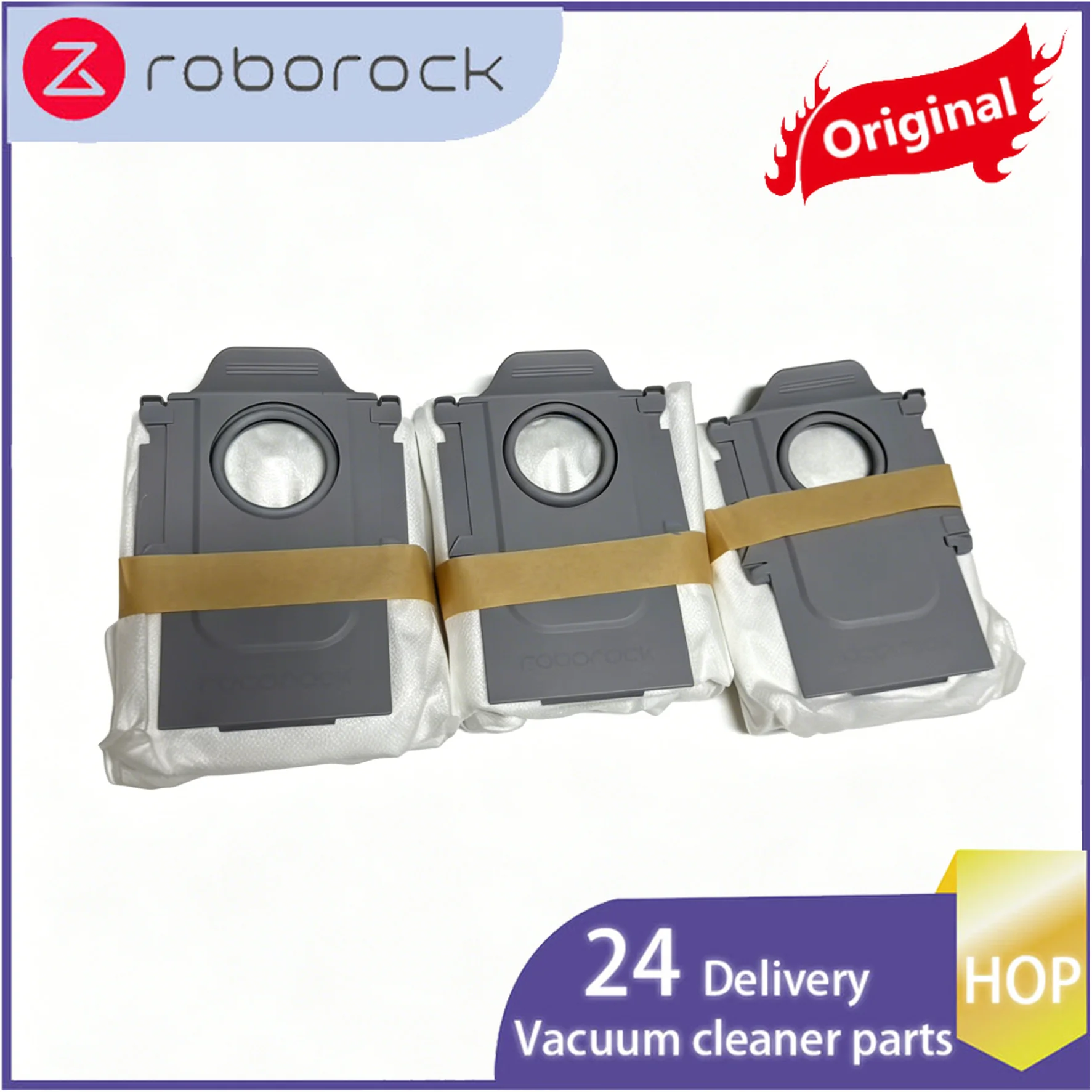 Фото Оригинальный комплект дополнительных аксессуаров Roborock Qrevo S Pro QV35A QV35S - резиновая щетка, основная/боковая щетка, насадка для влажной уборки, мешок для сбора пыли №1