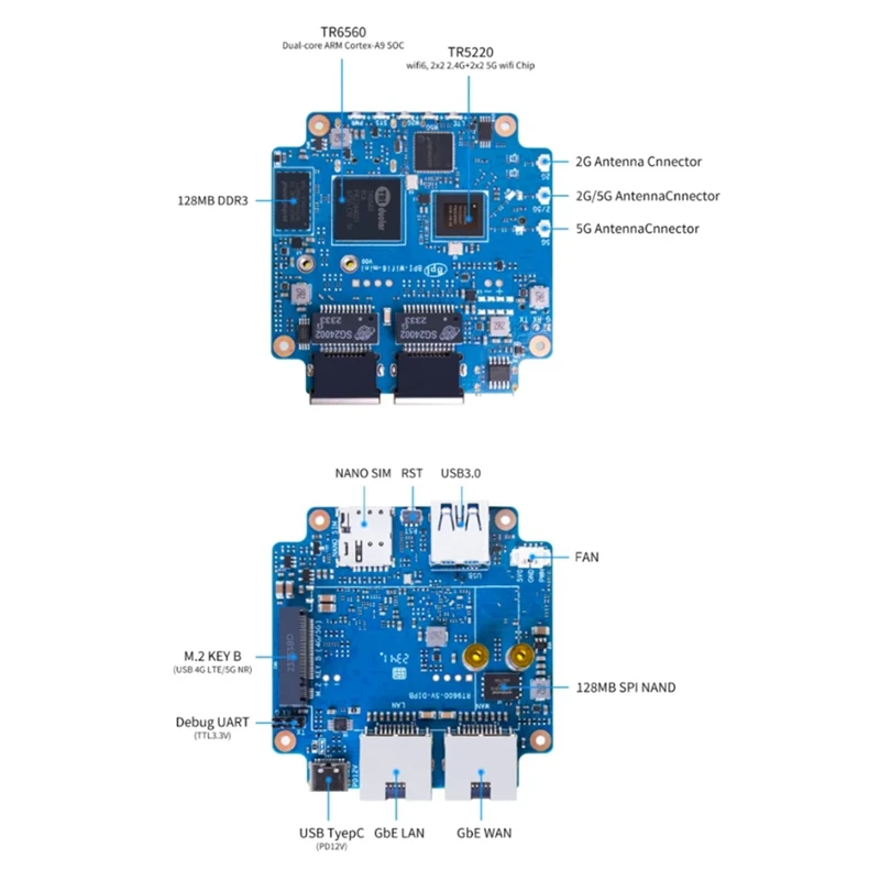 Для банана Pi мини-роутер с открытым исходным кодом TR6560 TR5220 Wi-Fi SOC двухъядерный