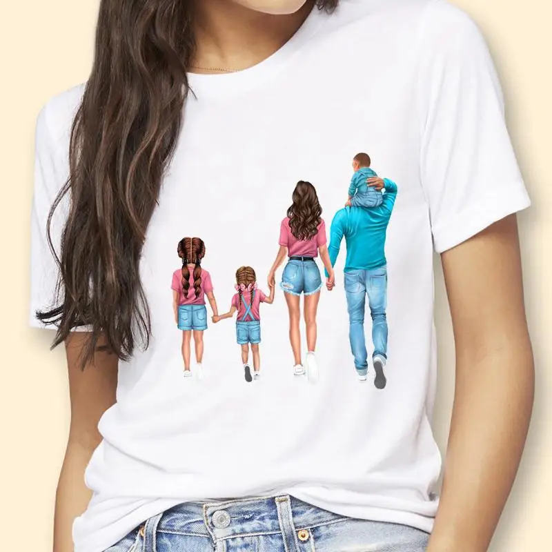 

Women Daughter Family Mother Mom Mama Short Sleeve Fashion Graphic Tshirt T-Shirt Lady Cartoon Female Tops Tees Print Clothes