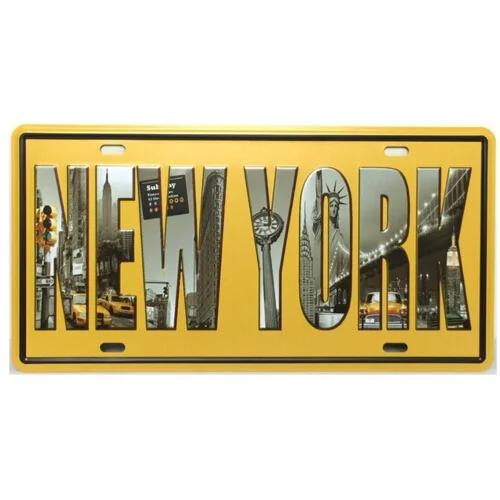 

Retro Vintage New York Tin Signs New Mexico for Bar Coffee Home Decor License Plates Matel Sign Plaque 15x30CM