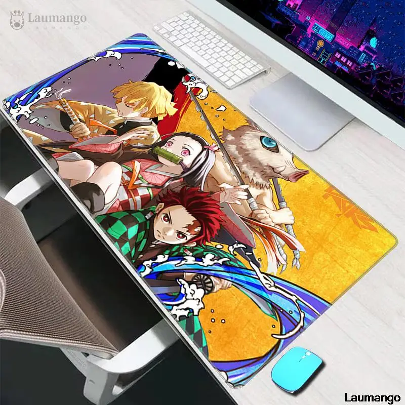 

Demon Slayer Kimetsu No Yaiba Mouse Pad Anime Gamers Decoracion Keyboard Desk Mat Gaming Accessories Carpet PC Gamer XL Mousepad