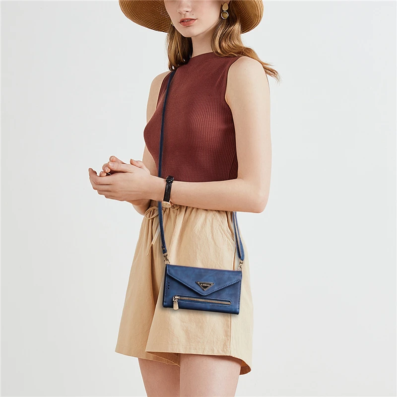 Najtaniej Moda Crossbody Smycz Portfel Skrzynki Pokrywa Dla IPhone 14 13 12 11 Pro Max XR X 6 8 7 + Etui Na Karty Gniazdo Stojak Uchwyt Torebka Okładka