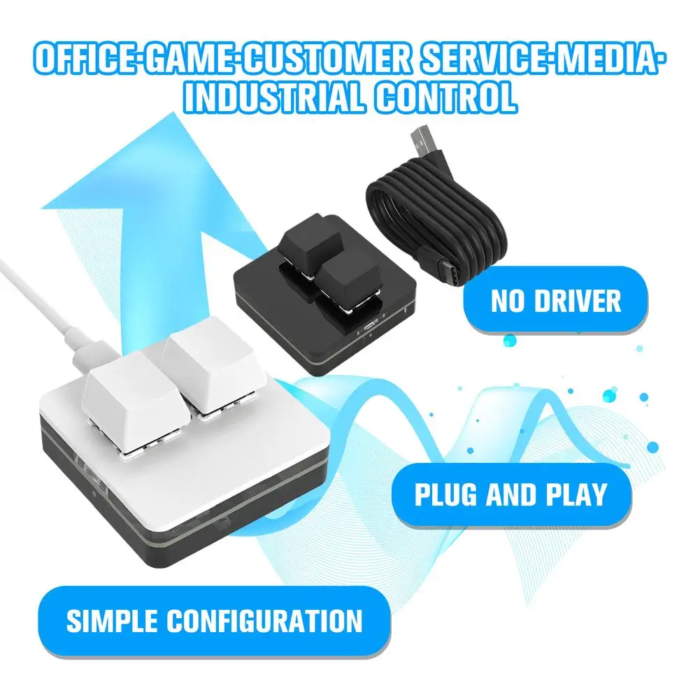 Клавиатура Механическая программируемая для ПК R3U9, мини-клавиатура с ...