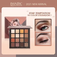 imagic new 16 color eyeshadow shimmer palette matte highlighter long lasting pigmented powder professional mineral powder makeup