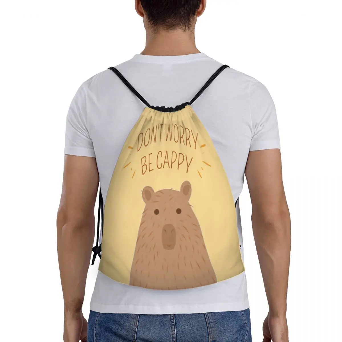 Женский и мужской рюкзак на шнурке Don't yourself Be спортивный портативная Милая