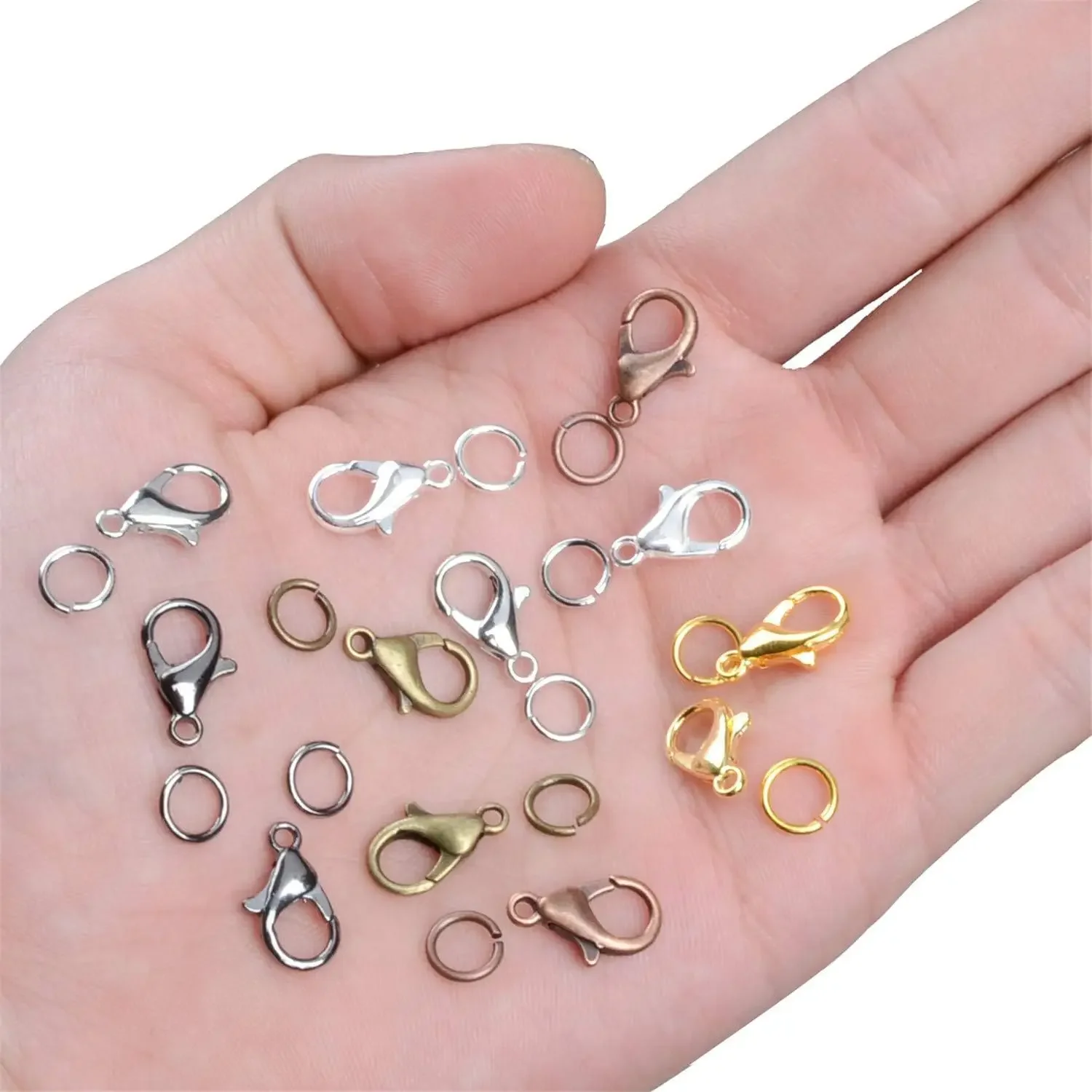 870 шт. 6 футляров застежка-лобстер кольцо с замкнутой петлей браслет ожерелье