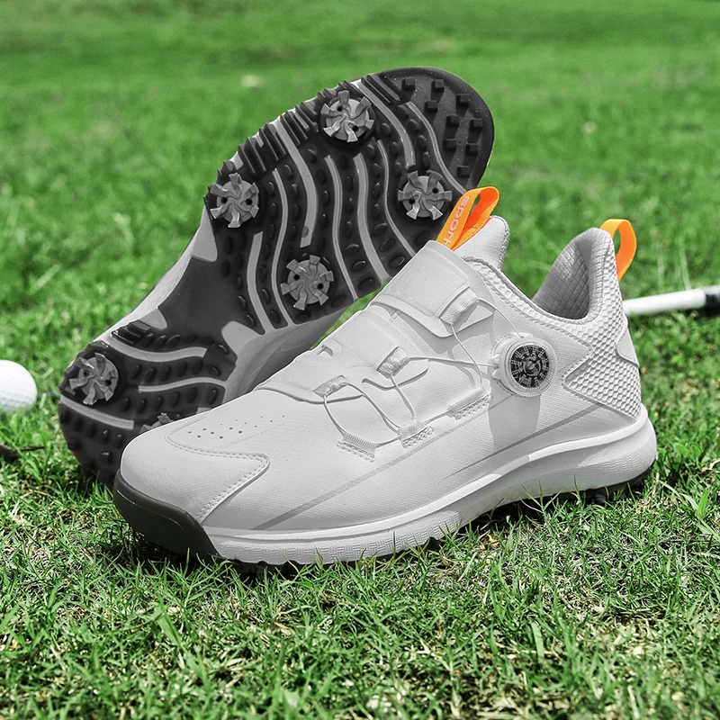 New professional spiked shoes spin button golf shoes casual men's shoes women's shoes waterproof and anti-skid training shoes