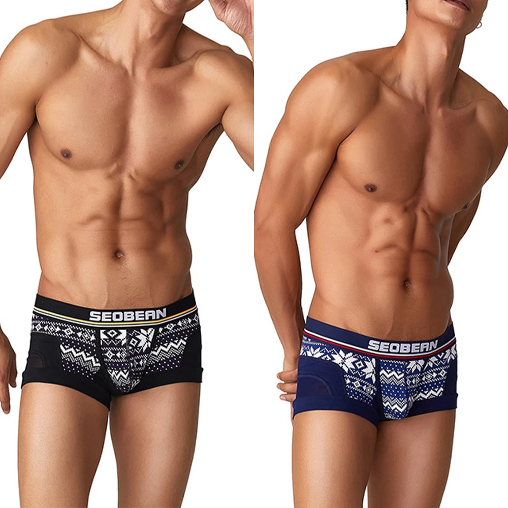 

Men New Low Waist Convex Pouch Breathable Soft Print Panties Boxer Trucks Sexy Men Underwear Gay Underpants Male Boxer Shorts