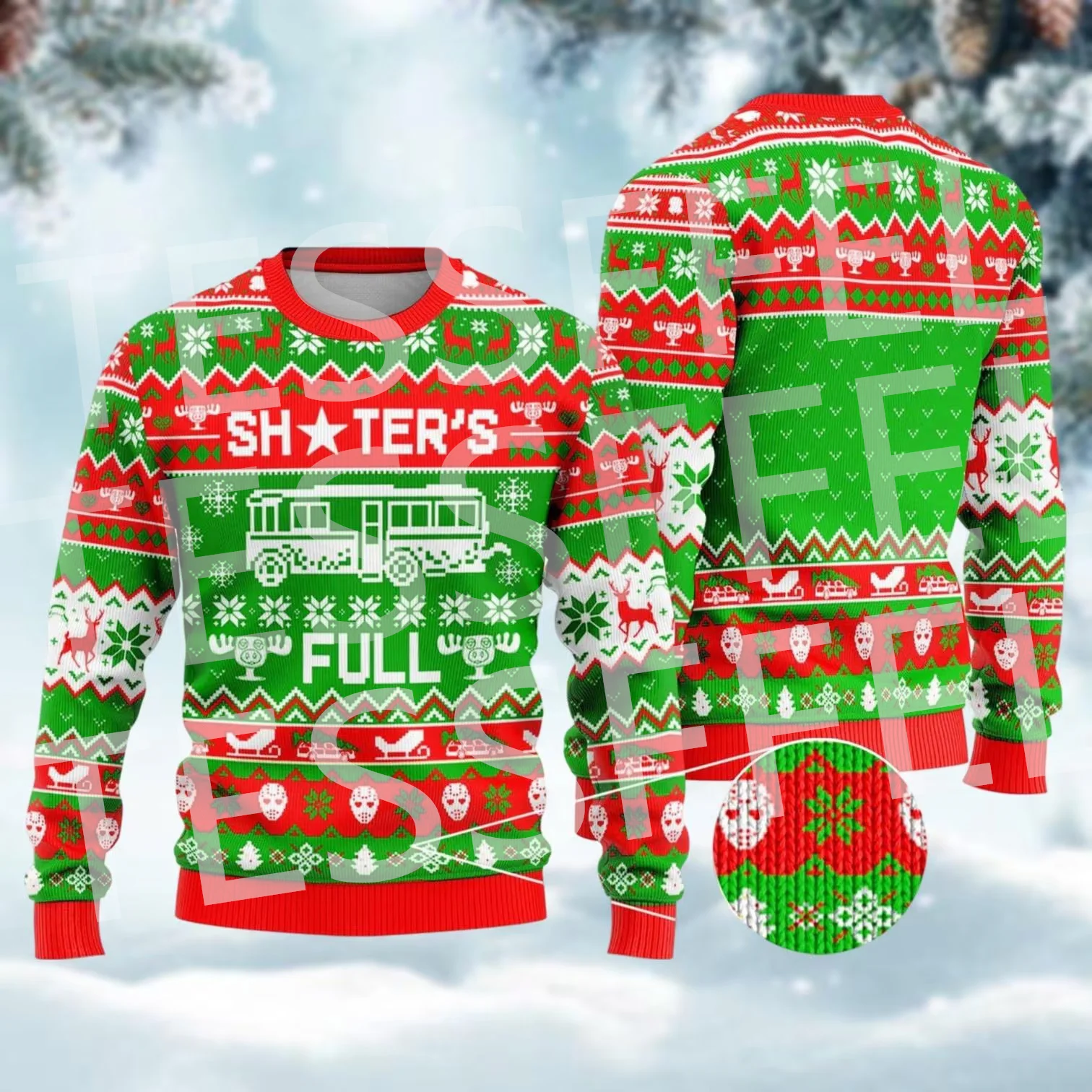 Christmas Xmas Animal Anime Cosplay Cartoon Vintage Retro Ugly Knitted Sweater Winter Pullover 3DPrint Harajuku Long Sleeves V20