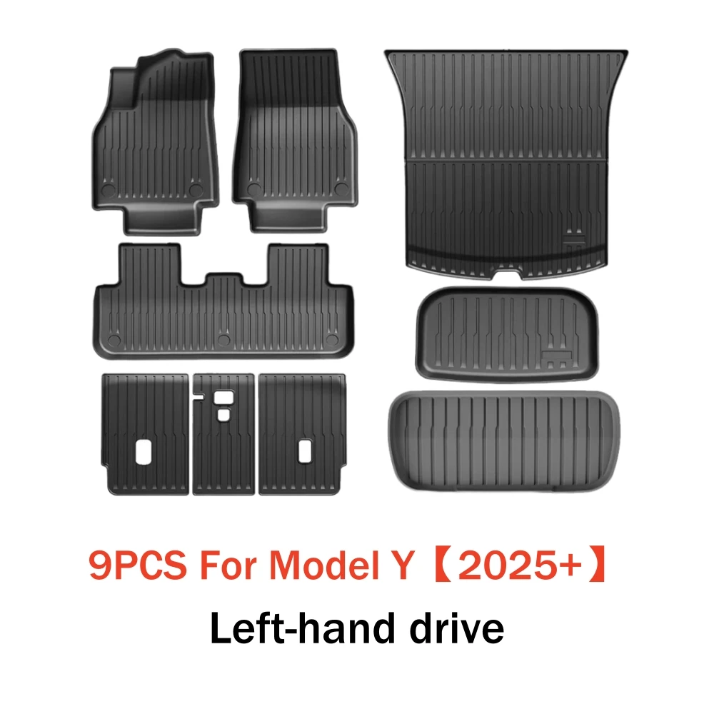 

Для Tesla Model Y Launch 2025+ Juniper 2025+ Коврики для груза Всепогодные коврики из ТПЭ Коврики для спинки багажника Аксессуары