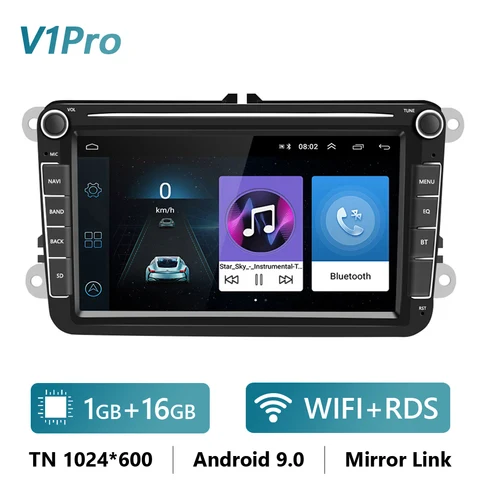 Автомагнитола LeeKooLuu 2 Din для VW/Volkswagen, Skoda Octavia, golf 5, 6, touran, passat B6, polo, Jetta, 8 дюймов, GPS, Wi-Fi, Android