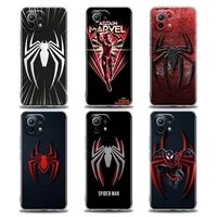 anime spider man logo marvel phone case for xiaomi poco x3 x3 m3 f3 9t 11 11x 11t 10t 12 note10 redmi 9a 9 10 9t 9c 5g case