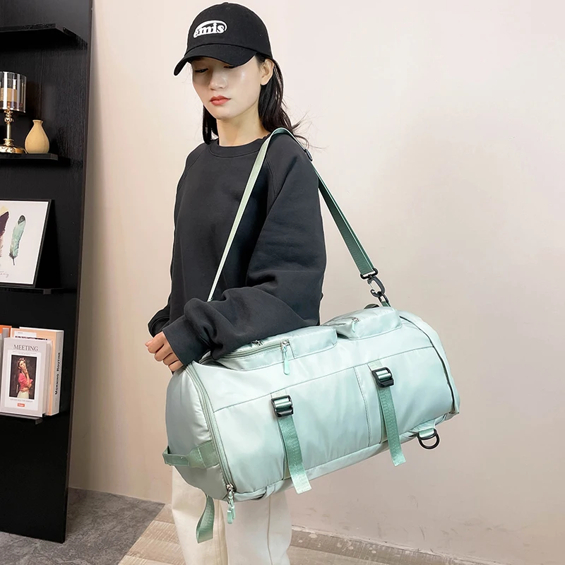 Double Shoulder Travel Bag Large Capacity Luggage Bag New Men And Women Travel On Campus Dry And Wet Separation Storage Bag M606