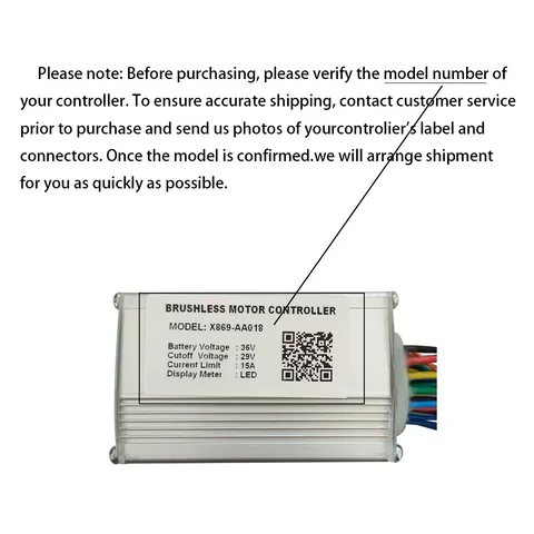 Контроллер для электровелосипеда X869-AA018 36В 15А