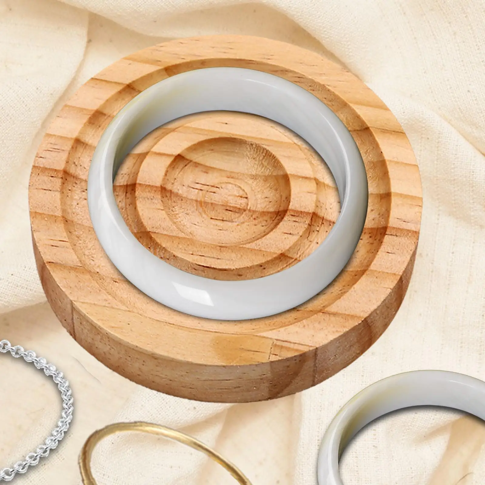 

Bamboo Bracelet Bangle Display Tray Rack Jewelry Storage Holder Organizer Birthday Gift for Shop Store Show Dresser Showcase