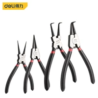 deli 1pcs portable 7 internal external pliers retaining clips multifunctional snap ring circlip pliers for hand tool