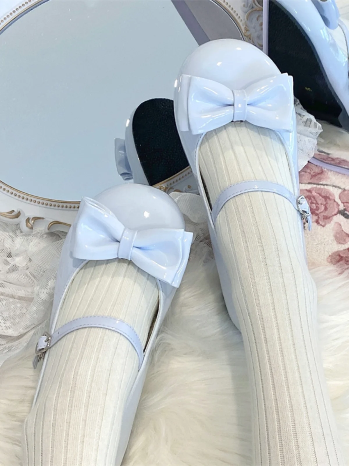 Милые японские Туфли-Лолиты в стиле Харадзюку с бабочкой милые туфли-лодочки