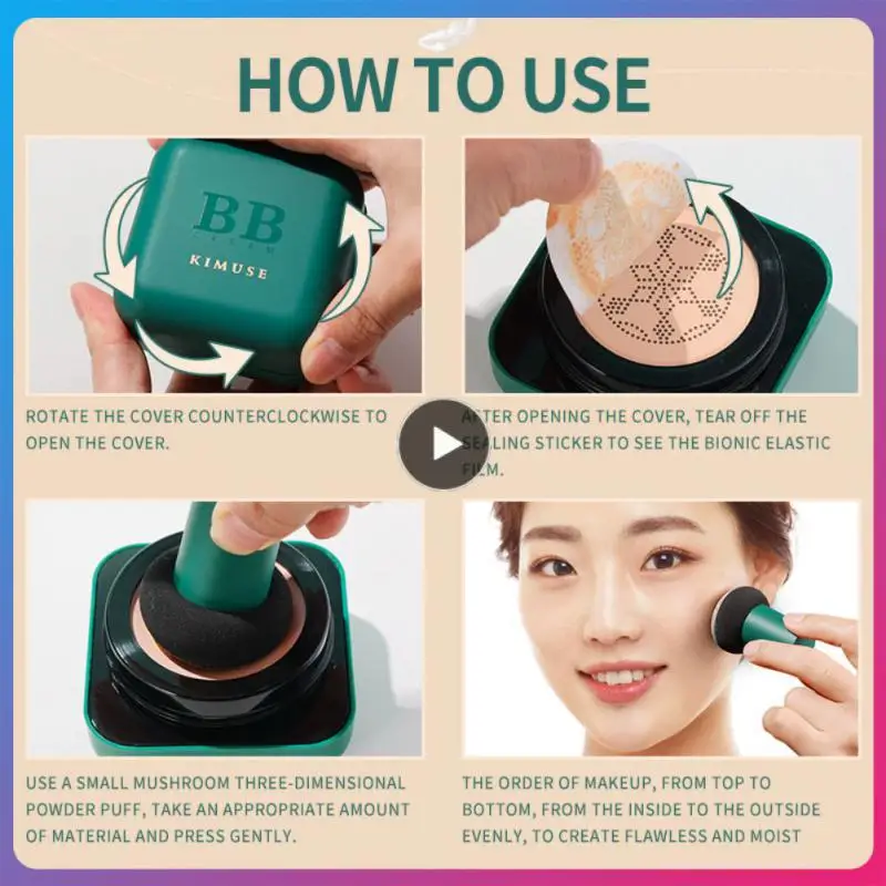 

Liquid Face Foundation 2 Colors Moisturizing Air Cushion Bb Cream Cover Acne Spots Dark Circles Soft Silky Concealer Cosmetics