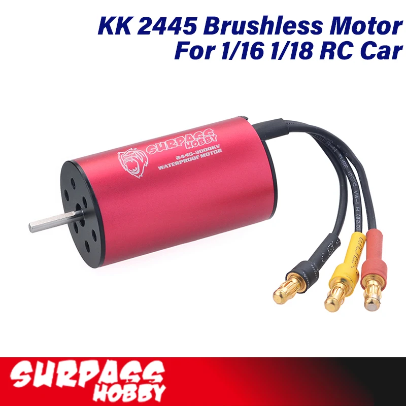 

Surpass Hobby 2445 Waterproof Brushless Motor 5400kv 3600KV 3000KV for 1/16 1/18 Rc Car Wltoys Buggy Off Road Truck Crawler ZD