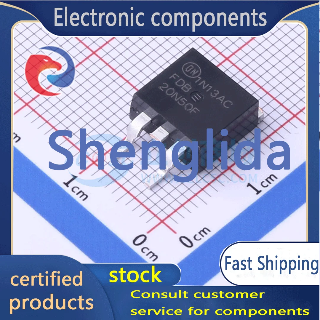 

FDB20N50F packaged TO-263 (D2PAK) field-effect transistor (MOSFET) brand new off the shelf 1PCS