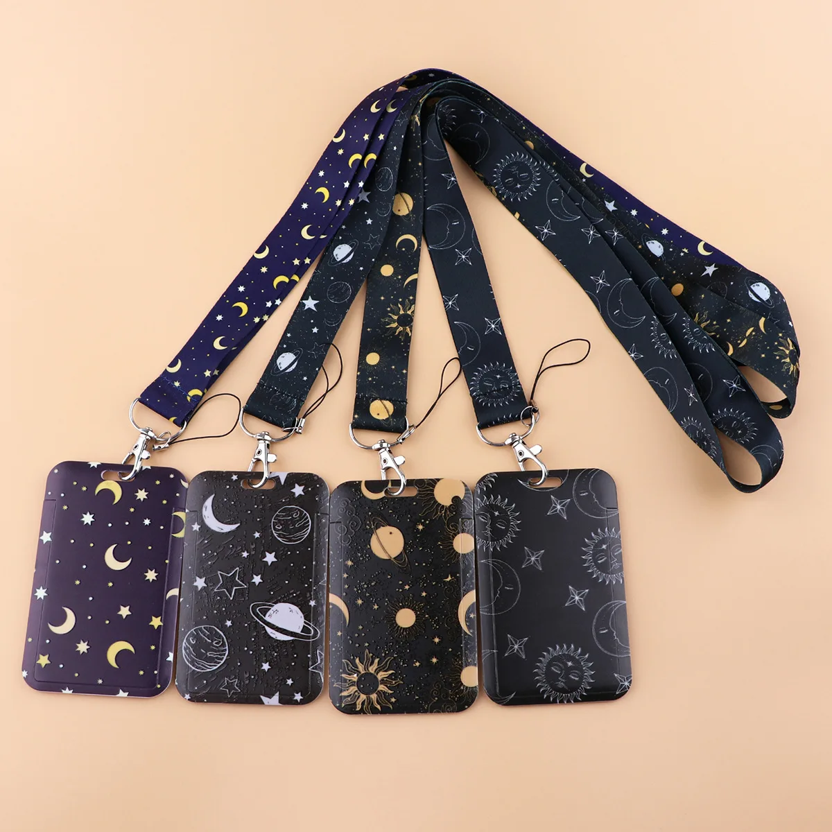 

Cute Moon Lanyard ID Card Holder Badge Holder Phone Strap Neck Strap Hang Rope Keychains Lariat Kids Gift