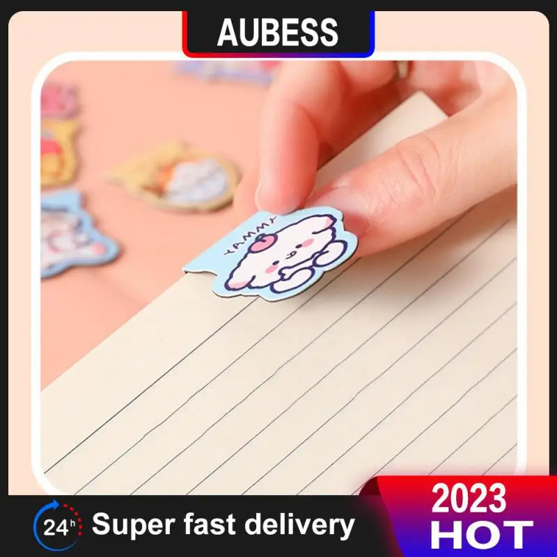 

1pc Bookmark Foldable Cute Magnet Page Markers Durable Creative Students Stationery Supplies Multiple Styles Surface Waterproof