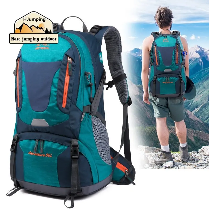 50L Climbing Bags  HJumping Outdoor Camping  Hiking Running  Backpack Portable Travel  Multifunctional Storage Set