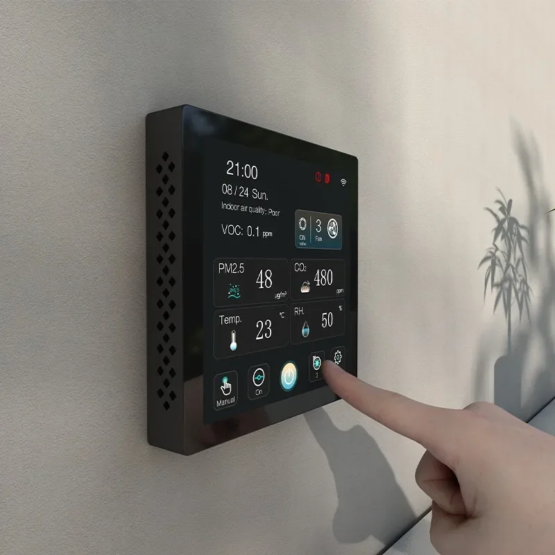 Дистанционное управление конвертером Tuya 4-дюймовый цветной экран Voc PM2 5 дисплей в