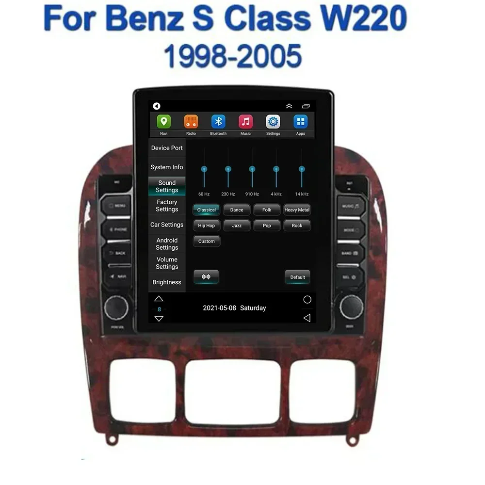 Android 13 Carplay 5G для Tesla Вертикальный автомобильный радиоприемник Видео стерео Mercedes