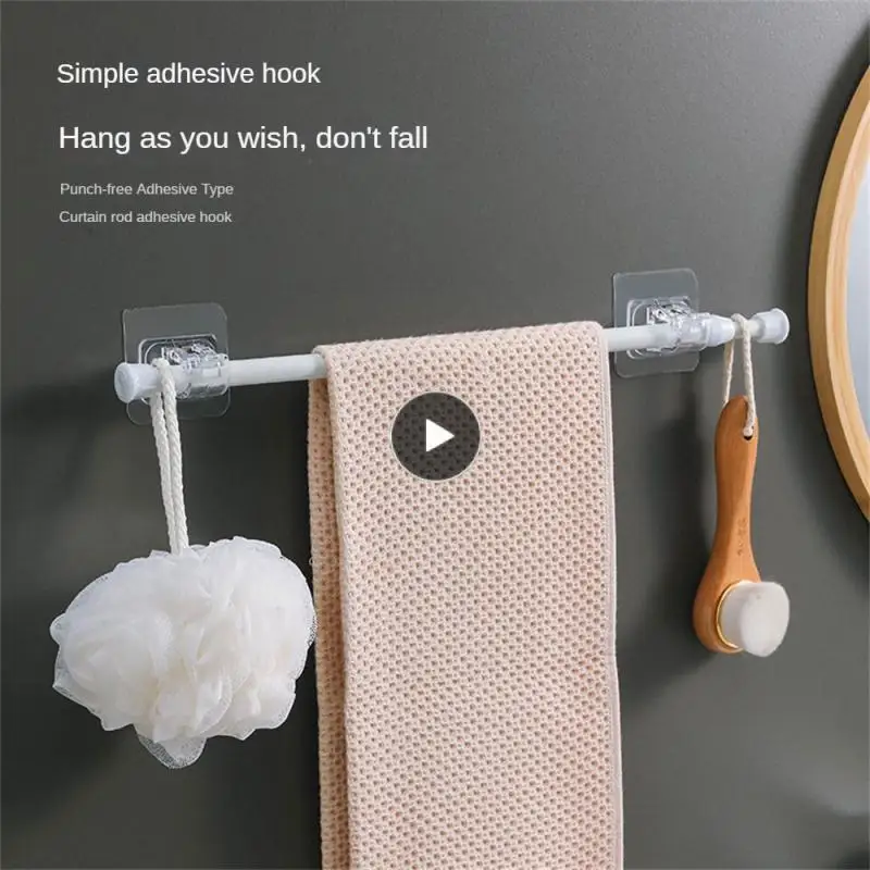 

Clean And Tidy Pole Companion Clamp Simple Hook Couple Spring Clip Mouth Do Not Fall Bathroom Hooks No Fear Of Water Shower Hook