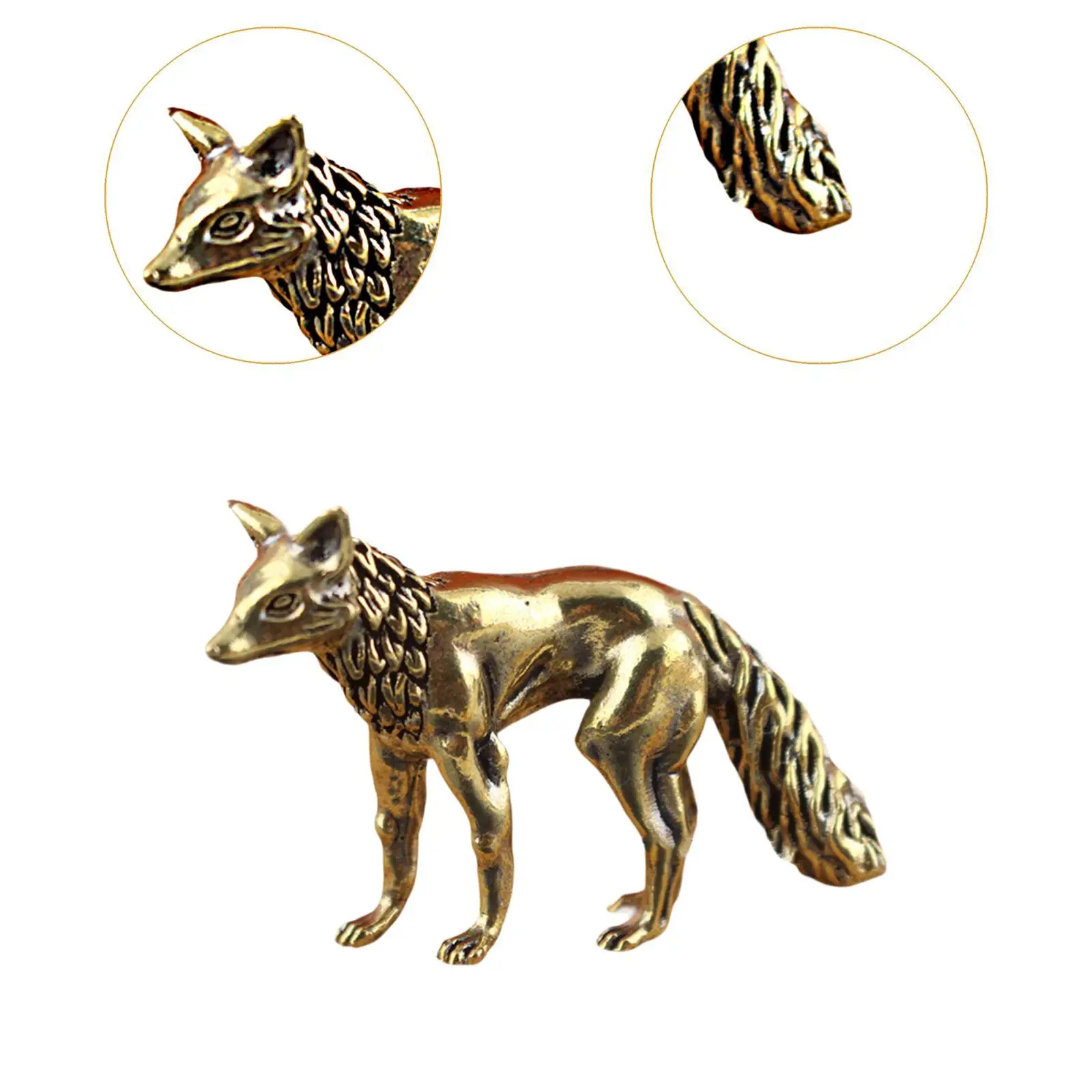 Мини-статуя лисы чайная лиса домашнее животное офисная китайская каллиграфия