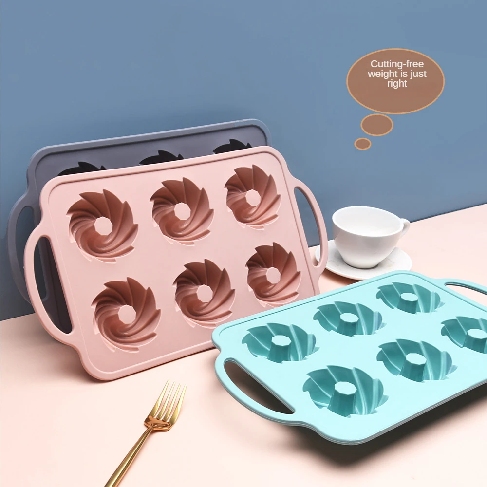

6 In 1 Moldes De Silicona Cuisine Outils Accessoires Silicone Molds for Baking Cake Mold 3d Silicone Molds Donut Cake Pan