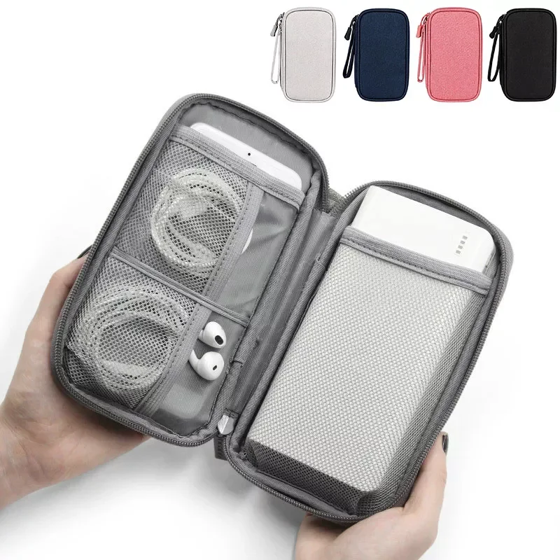 

Portable Storage Bag for Power Bank Digital Cable Case Earphone Oxford Cloth Earphone Phone Holder Case for Travel Bag