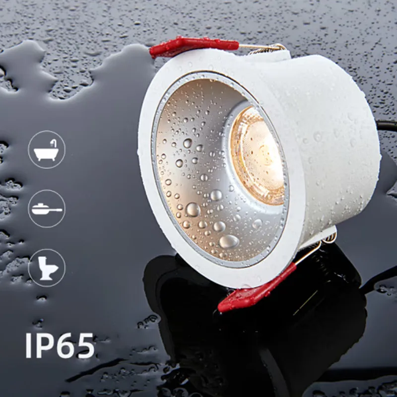Embedded IP65Waterproof Spotlight Kitchen Moisture-proof Ceiling Light Deep Cup Anti-glare Non-main Lamp Bathroom