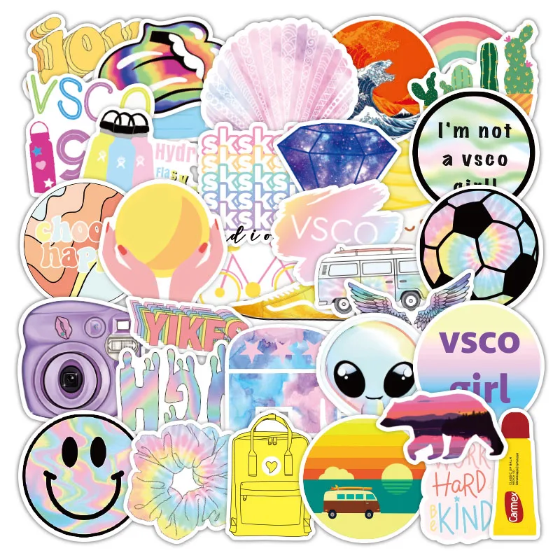 

50 шт. Мультяшные Красочные смешанные наклейки, милые детские наклейки для скрапбукинга, чемодана, ноутбука, DIY мобильный телефон, оптовая пр...