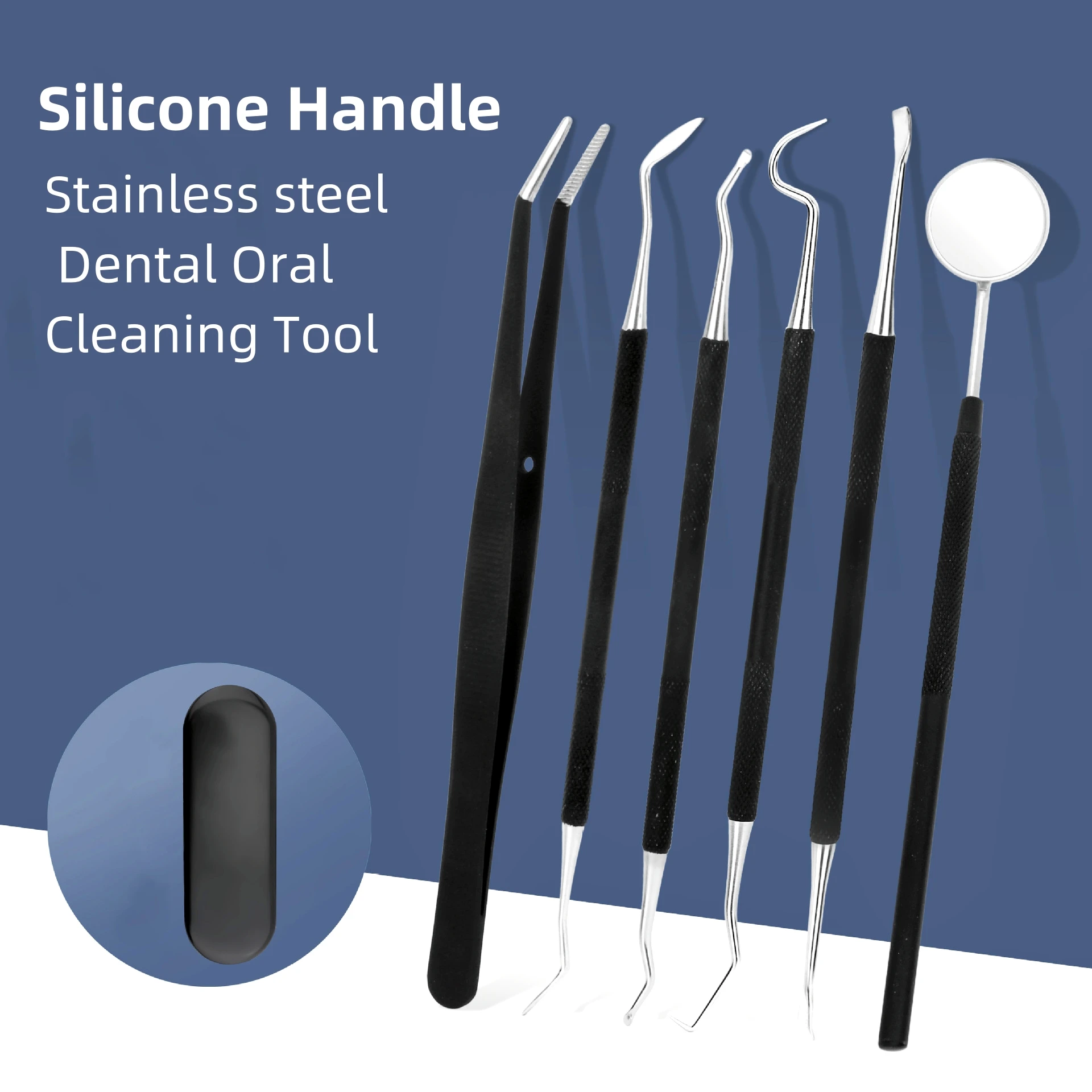 Набор инструментов для чистки ротовой полости из нержавеющей стали с