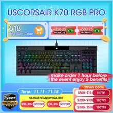 K70 RGB TKL Wired Gaming Keyboard Gamer CHAMPION SERIES Mechanical CHERRY MX SPEED Keyswitches For Pc Laptop For Corsair