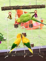 2022jmt parrot climbing net bird toy swing rope net bird stand net hammock bird hanging bite climbing ladder chewing biting impr